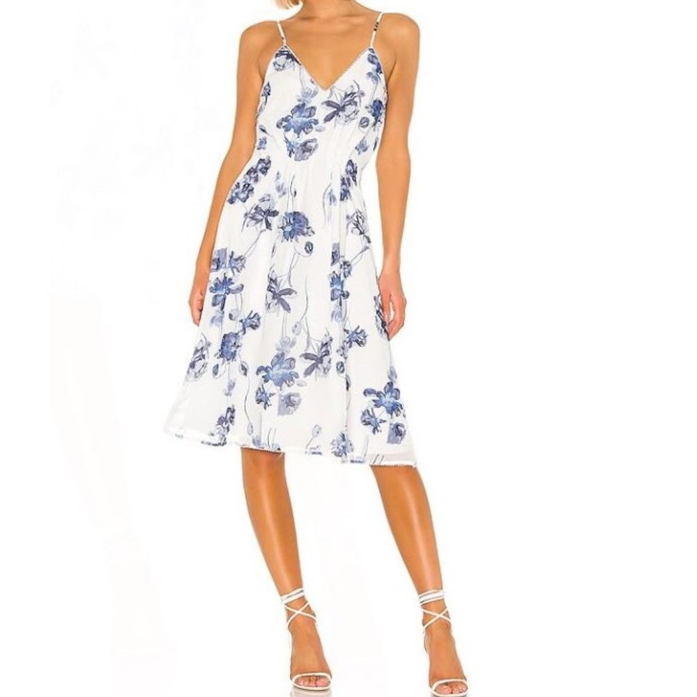 White Floral House of Harlow 1960 Ines Dress